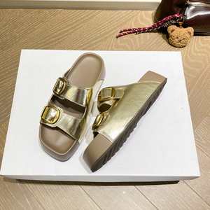 Women's Genuine Leather Buckle Casual Boken Sandals 2026 Summer New Arrival Thick-<b>Soled</b> Sandals Outdoor Wear - Product Image 2