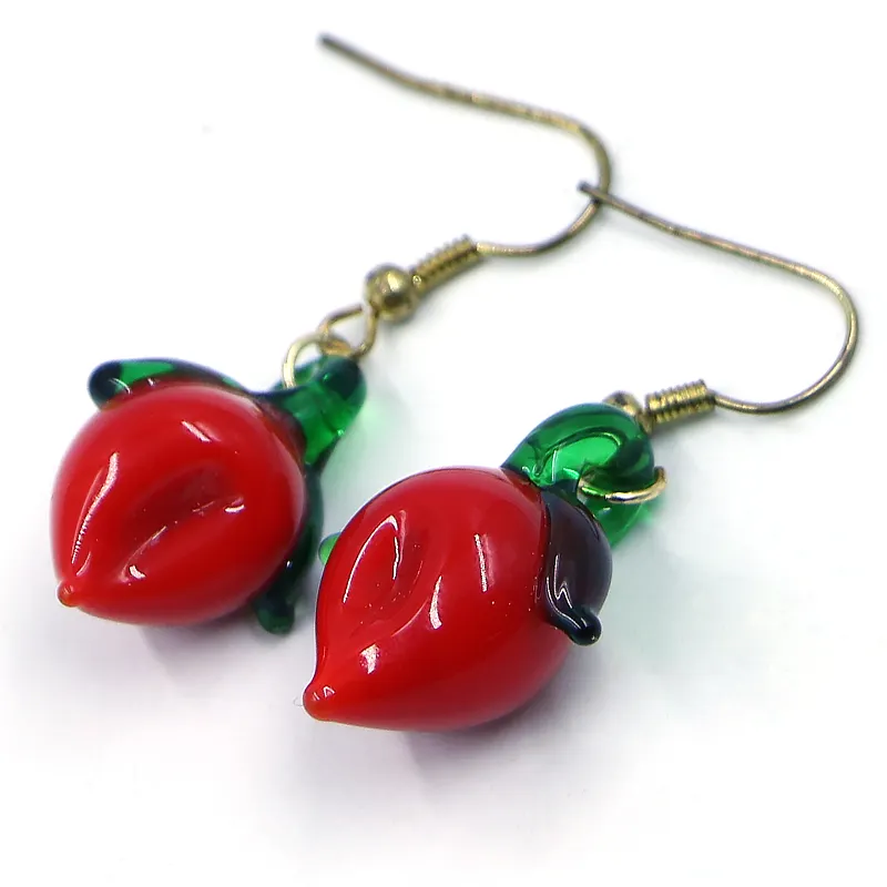 Murano handgemachte Glas-Ohrringe mit vergoldetem Perlentropfen modeschmuck für Damen modisches ODM-Angebot