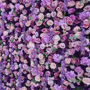 Populaire 8*8 pieds décorations murales de mariage fleur toile de fond décoration murale soie rose fleur artificielle panneau mural - Product Image 3