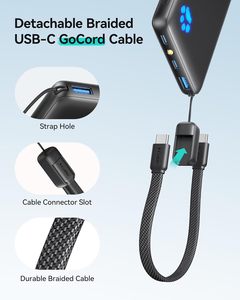 Cargador rápido de 22,5 W Cargador portátil ABS de polímero de litio delgado de 10000mAh con Carga rápida para estudiantes universitarios de viaje y adolescentes-Azul - Product Image 6