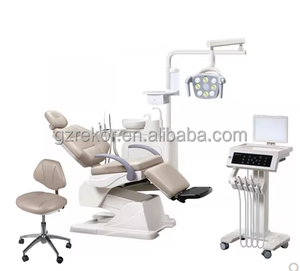 Poltrona odontoiatrica di lusso <span class=keywords><strong>unit</strong></span>à 3 tre ginocchia pieghevoli piegate vassoio portautensili montato in alto per dentista - Product Image 2