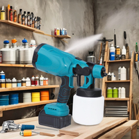 Pistolet de pulvérisation portable au lithium-ion de haute qualité Machine de peinture murale bricolage avec alimentation par pression électrique