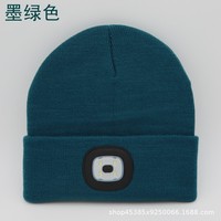 Illuminazione a LED a maglia 100% cappello in lana acrilica grande inverno ricaricabile caldo berretti luminosi