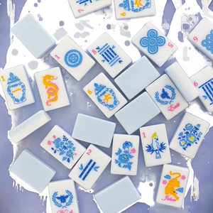 Juego de Mahjong Americano de Lujo de Gran Tamaño, Fichas de Navidad Ecológicas de Acrílico y Melamina, Juego Familiar Moderno para 4 Jugadores - Product Image 3
