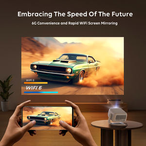 Proyectores LED Económicos de 300 ANSI Lúmenes, 1080P Full HD, <span class=keywords><strong>Bluetooth</strong></span>, Logotipo Personalizado, Android 9, WiFi 5G, Lente de Enfoque Automático para Cine en Casa - Product Image 4