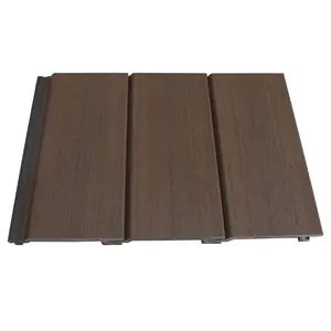 WPC-tablero de decoración de pared coextruido, revestimiento Exterior de PVC, superficie de grano de madera, plástico de larga vida útil