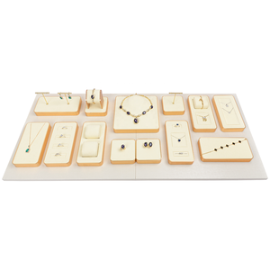 Set Espositore per Gioielli di Lusso CHEN LU Beige - Design Personalizzabile, Struttura in Metallo, Supporto OEM, Eccellenza nel Retail CL-6019 - Product Image 3