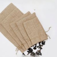 Sac promotionnel de jute de cordon, pochette de sacs de toile de jute