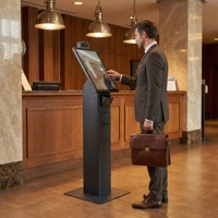Kiosque de paiement en libre-service sur pied, distributeur de cartes, kiosque de paiement automatique, écran tactile, kiosque d'enregistrement à l'hôtel