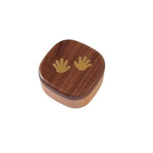 Boîte de rangement carrée en bois de hêtre pour dents de lait, boîte à souvenirs pour bébé, collection pour enfants - Product Image 3