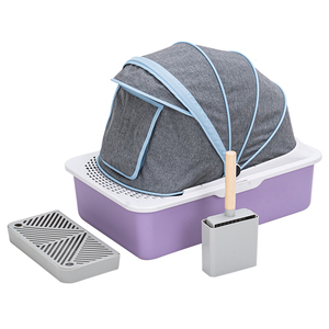 Muebles de tela de calidad garantizada, gran espacio para el hogar, caja de arena portátil de acero inoxidable para gatos, inodoro para mascotas, caja de arena para gatos - Product Image 6