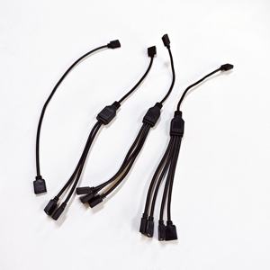 Fábrica 12V 4Pin RGB / 5V 3Pin ARGB Placa base RGB SYNC Splitter HUB Cable de extensión de transferencia - Product Image 1