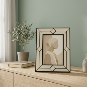 Marco de fotos rectangular de madera, diseño vertical ornamentado, decoración de mesa, decoración del hogar, marco de fotos personalizado, decoración de pared - Product Image 1