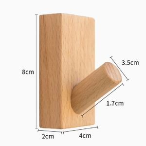 Wholesale <b>Wood</b> <b>Coat</b> <b>Hooks</b> Wall Mounted for Bathroom Hanging Robe Towel - Product Image 2