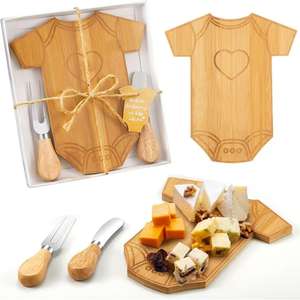 Tabla de Charcutería de Bambú para Fiestas de Baby Shower y Cumpleaños, Ideal para Servir Aperitivos y Dulces en Casa o en Restaurantes, para Niños - Product Image 1