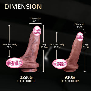 Shopping en ligne Andrew Double Liquid Silicone Manuel Pénis Grosse tête Toucher réel 100% étanche Grosse taille Dildo Jouets sexuels pour femmes - Product Image 4