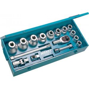 HAZET - 1100Z Set of sockets <b>12</b>-point metric square 1'' short (17 pcs.) - EAN 4000896002504 <b>RATCHET</b> AND SOCKET SETS 1" - Product Image 1