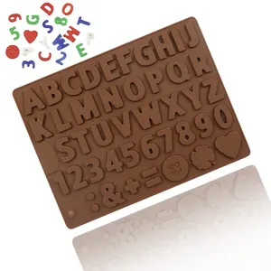 1086工厂样品字母和数字形状硅树脂模具硅巧克力模具软糖花边模具蛋糕装饰diy
