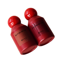 Flacon de parfum rouge brillant de luxe personnalisé 30ml 50ml 100ml Flacon de pulvérisation de parfum en verre à sertir avec boîte d'emballage et LOGO