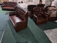 Canapé de bar à whisky vintage léger et luxueux Chaise de café américain Salle à cigares Combinaison siège unique Tiger