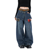 Jeans baggy pour femme et homme, jeans à jambe large taille haute, pantalon en denim tendance boyfriend, vêtements streetwear vintage