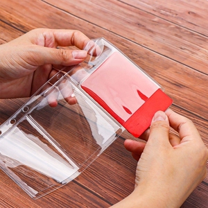 A5 A6 Binder Pockets Frosted Clear PVC Card Holder Top Side Loading Binder Pouch Loose Leaf 6 Holes <strong>Document</strong> <strong>Envelope</strong> Filing Bag - Product Image 5