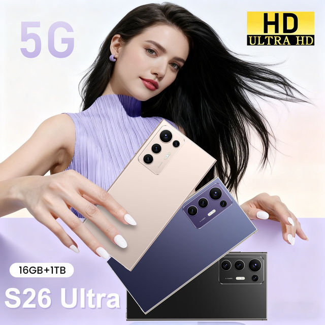 S26 ultra 5G Original Unlocked Mobile Phone 12G+512GB Android 15 Smartphone 6.8 Inch S Pen Phone
