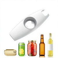 Abrelatas Manual Multifuncional Cinco en Uno, Abrebotellas Portátil para Botellas de Cerveza/Refresco, Uso Doméstico en la Cocina