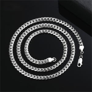 5mm Herren dicke Kette feine Hip Hop Schmuck Halsketten 925 Sterling Silber Curb Cuban Link Chain Halskette für Männer - Product Image 2