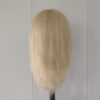 Nouvelle Tête de Mannequin de Coiffure en Cheveux Humains 100% Naturels, Sans Maquillage, pour l'Entraînement en École de Beauté et la Pratique de la Coupe