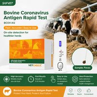 Kit de test rapide pour bovins 5-en-1 (B.CoV/B.RV/GIA/CRYPTO/K99) pour la diagnostic vétérinaire de la diarrhée des veaux