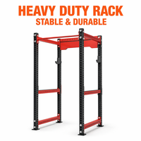 Rack de Squat Robuste en Fer Multi-Positions Réglable pour Entraînement de Puissance, Cage de Squat pour la Maison, la Salle de Sport et le Studio Commercial, pour Jambes et Dos