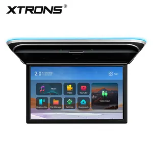 XTRONS 17.3 inch IPS Screen Android Flip Down Car Roof Monitor 8K Built in Speaker HD-MI Input Car TV For Alphard/Vellfire