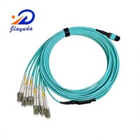 Câble de conversion MPO vers LC Duplex 10G 40G OM3 12 fibres de qualité opérateur, faisceau de distribution à haut débit pour interconnexion de centre de données
