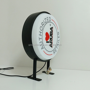 BS + tùy chỉnh Acrylic Logo Đăng quảng cáo LED hộp Đèn hình chữ nhật ngoài trời khung thép không gỉ hai bên khung nhôm - Product Image 5