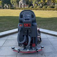 Autolaveuse autoportée RX680 à double brosse, châssis en acier inoxydable, machine de nettoyage de sols industrielle pour usage professionnel