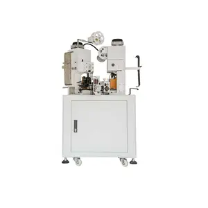Automatic double side wire stripping cutting tin dipp twisting crimping machine terminal housing connector insertion machine