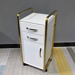 Hair Salon Station Furniture Wooden Cabinets With Drawers Barber Cabinets <b>Trolleys</b> Hairdressers - Product Image 3