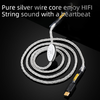 Câble audio USB haut de gamme en argent pur 8 cœurs pour DAC, HIFI, C-B, pour appareil photo, voiture, projecteur, microphone, haut-parleur, moniteur audio