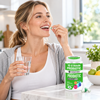 Capsules de probiotiques, mélange de probiotiques multi-souches, complément alimentaire quotidien pour adultes, OEM ODM, fournisseurs d'étiquettes privées