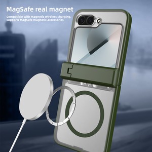 Cross-border best-selling product: Samsung Z Flip 6 <b>stand</b> <b>case</b>, full-coverage magnetic 2-in-1 folding <b>phone</b> <b>case</b> - Product Image 2