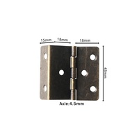 La grande charnière en fer antique à trois volets de 43mm est une charnière à angle droit à six trous conçue pour les planches de 18mm.
