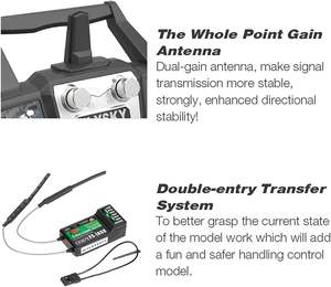 Control Remoto FLYSKY FS-i6X de 10 Canales y 2.4GHz con Receptor FS-iA6B y Cable de Actualización para Barcos RC y Drones de Carreras - Product Image 6