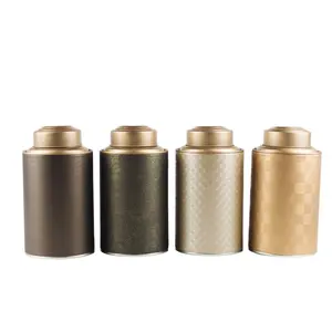 Kotak Kemasan Silinder Kardus Kertas, Tabung Penyimpanan Bulat Mewah untuk Kotak Hadiah untuk Kemasan Teh atau Biji Kopi Kertas Kraft