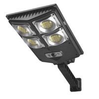 Potente Farola Solar LED, IP65 Impermeable, Aluminio y ABS, Batería, Sensor de Movimiento del Anochecer al Amanecer, Control Remoto