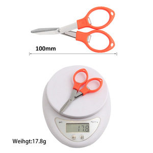 Tijeras multiusos de acero inoxidable, plegables, portátiles, para aparejos de pesca, color aleatorio - Product Image 2