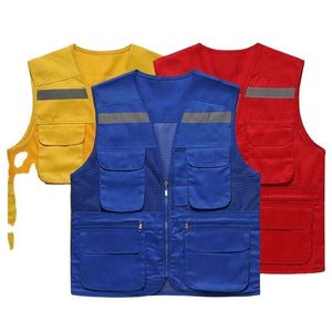 Men's High Quality Reflective Waterproof Quick Dry Polyester Cargo Vest Multi-Pockets Climbing Shooting Photography Summer - Product Image 1