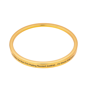Brazalete de moda de acero inoxidable 316L con baño de oro PVD, resistente y sostenible, para mujer, accesorio de joyería. - Product Image 2