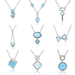 Collares de Larimar Natural XYOP, Joyería Fina de Plata 925 de Fábrica Mayorista - Product Image 1