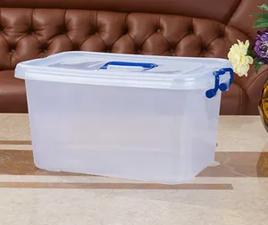 New Product 10l Large Plastic Containers Stackable Storage Plastic Bin Box,Clear Plastic Storage Box With Lid